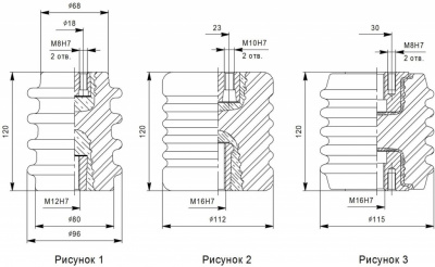Изоляторы опорные ИОР-10-3,75 II УХЛ 2; ИОР-10-7,50 IIУХЛ, Т2; ИОР-10-7,5 III УХЛ, Т2